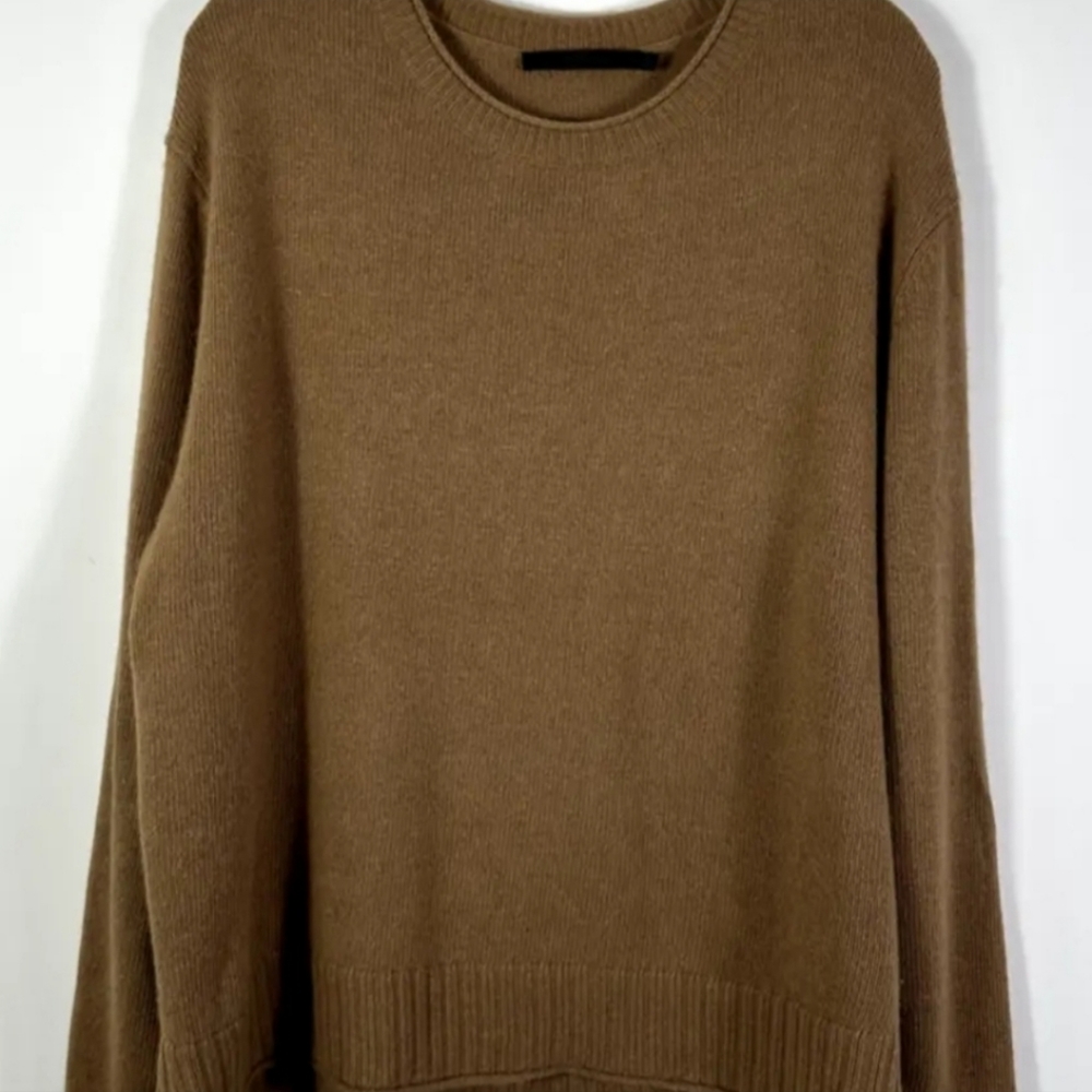 Jenni Kayne Womens Everyday Sweater XL Brown Pullover Tight Knit